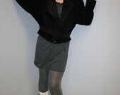 80s Gaudy Black Leather Bolero ON SALE