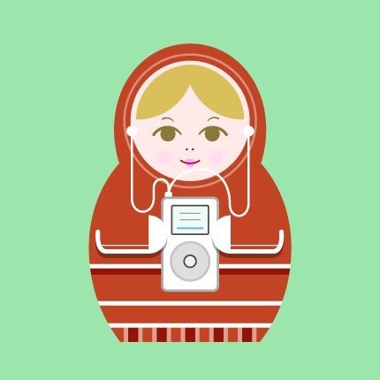 Print-Matryoshka (nesting doll)-Music