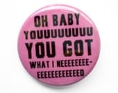 Bizness Time, typography hip hop lovin' button by Anna Tillett Designs