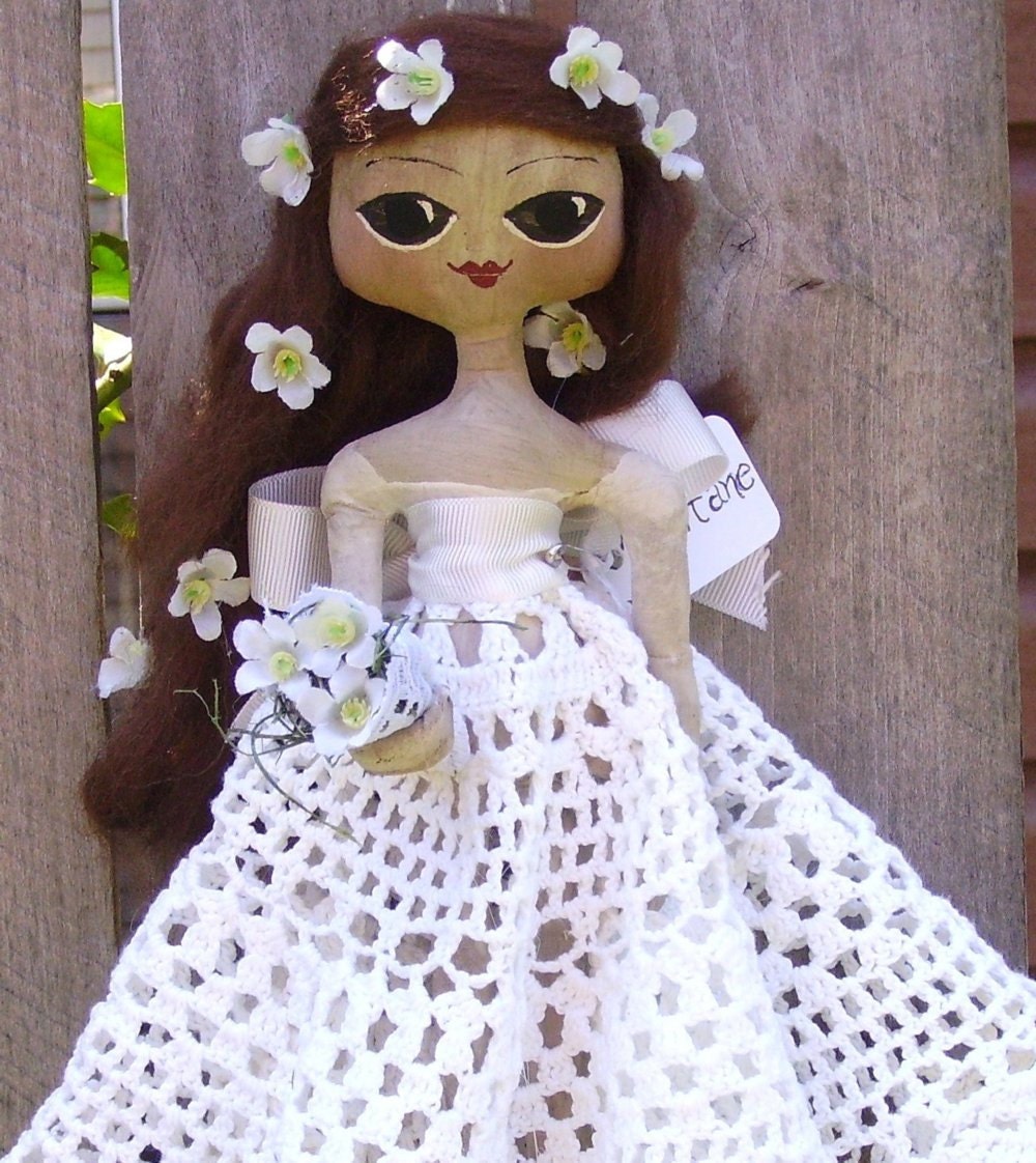 Art Doll  May Day Queen Primitive Folk Art Beltane