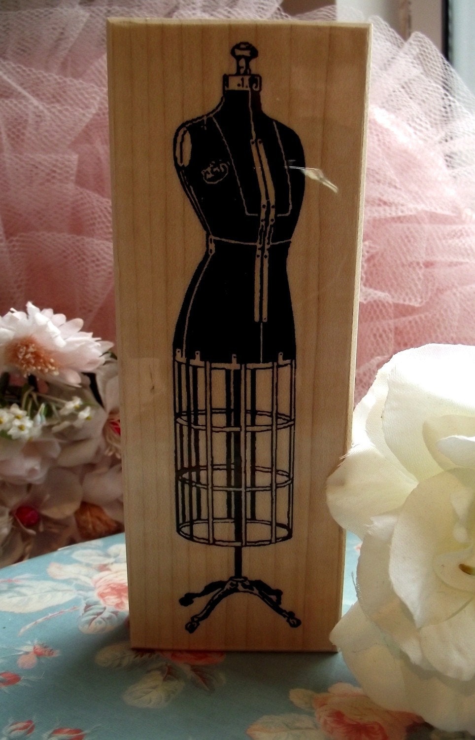 Mom's Dress Form Rubber Stamp