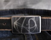 Raw Steel Recession Belt Buckle by Fosterweld