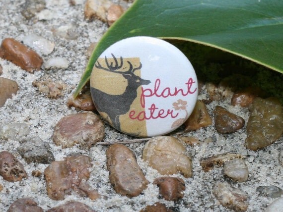 Deer Plant Eater 1 inch Pinback Button