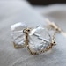 crystal quartz earrings, gold gemstone jewelry