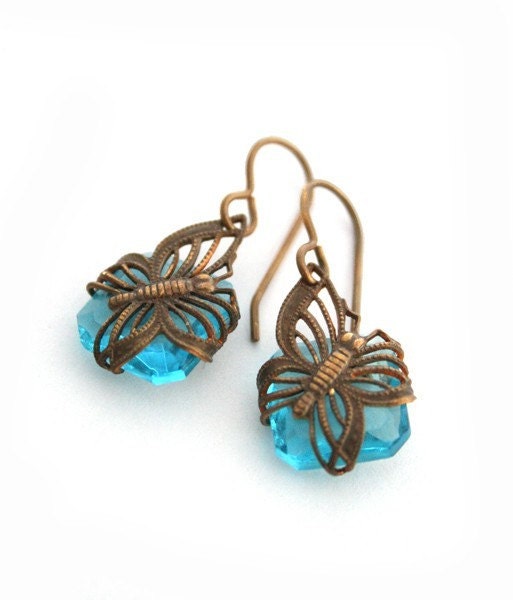 Butterfly Baubles - filigree art earrings