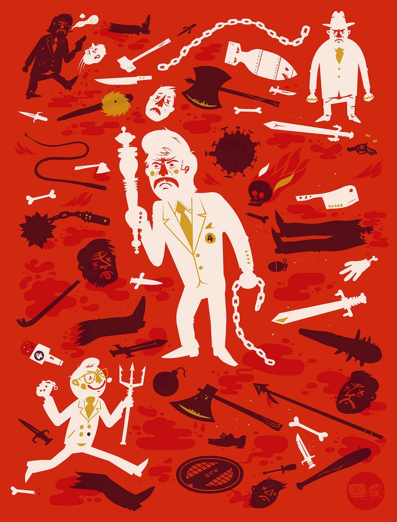 Anchorman Screenprint Movie Art Print - Will Ferrell Hand Printed Silkscreen Comedy Poster - Little Friends of Printmaking