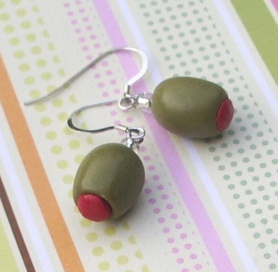 Martini Olive Earrings