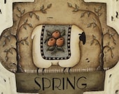 4 Seasonal Sheep Prints. Set of four square Seasons Sheep folk art prints. Spring - Summer - Autumn - Winter. Donna Atkins - folkartbydonna