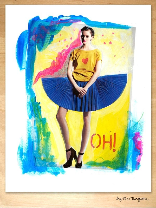 Oh Oh - Large fashion illustration poster by M-C Turgeon