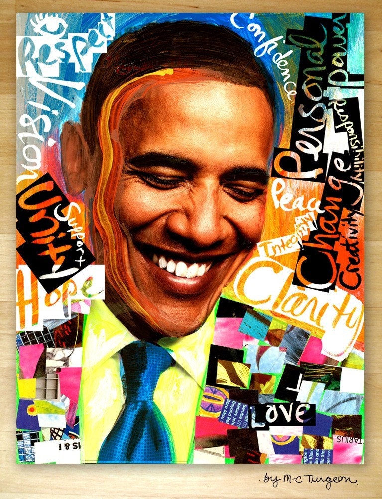 Obama Art. Large illustrated poster