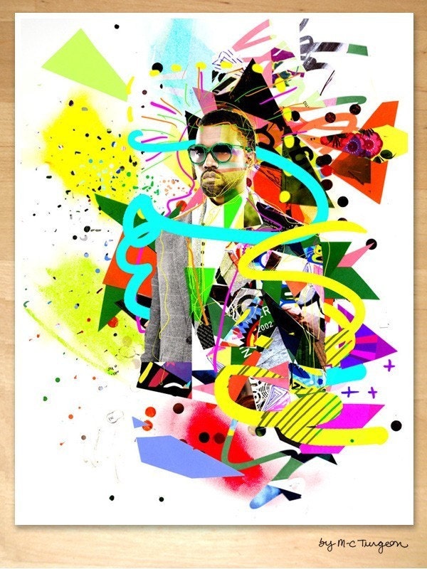Kanye West Art, Large Illustrated Poster by MC Turgeon