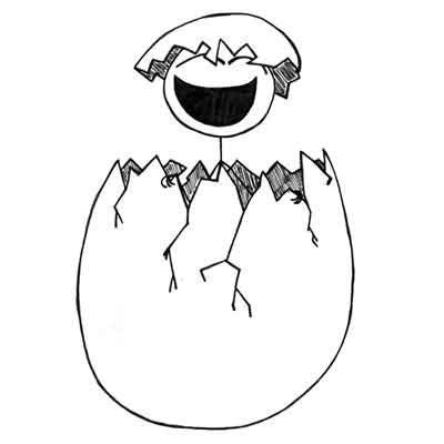 T - Chickie - Happy and popping out of an egg
