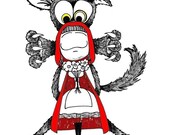 T - Red Riding Hood - ONLINE ONLY - Big Bad Wolf Creeping Up Behind Her