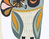 Owl.  13 x 19 print limited edition print by Matte Stephens.