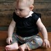 Fox print baby leggings in cotton/spandex jersey