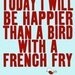 digital print, the original on etsy, our best selling, typography, art quote, happy bird print, illustration - SO VERY HAPPY (red)