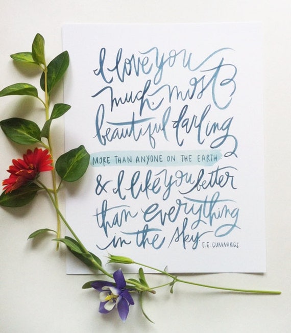 8x10 / ee cummings quote
