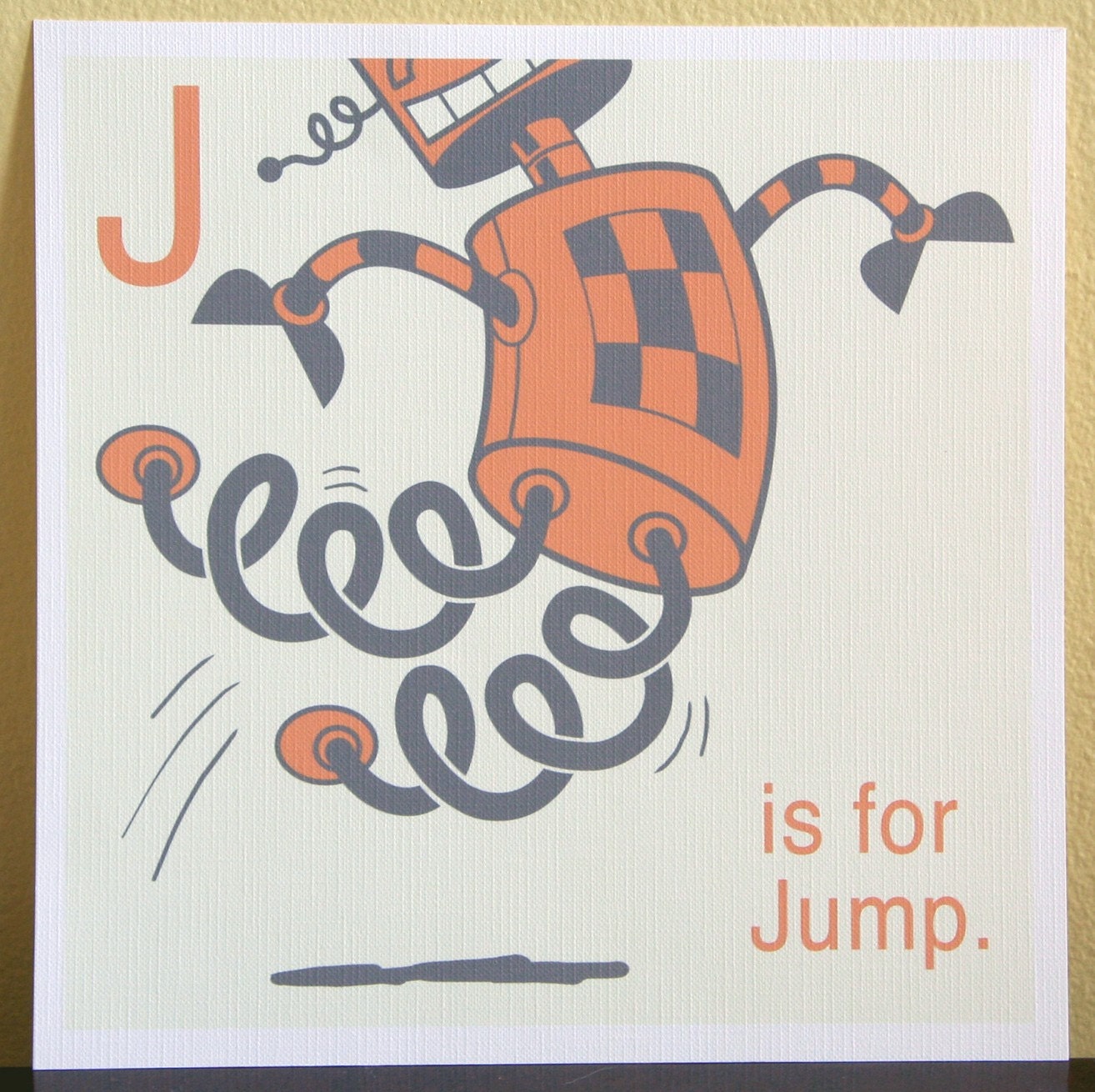Robot Alphabet Print - J is for Jump