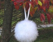 For Andrea  Wishie Marabou Kissing Ball bridal party floral package, white