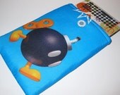 Kindle Ereader sleeve case padded bag cover upcycled fabric Mario Brothers