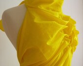 Sun Yellow Hand Draped Halter Top