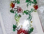 Garden Cross Papercutting Bible Marker in Red