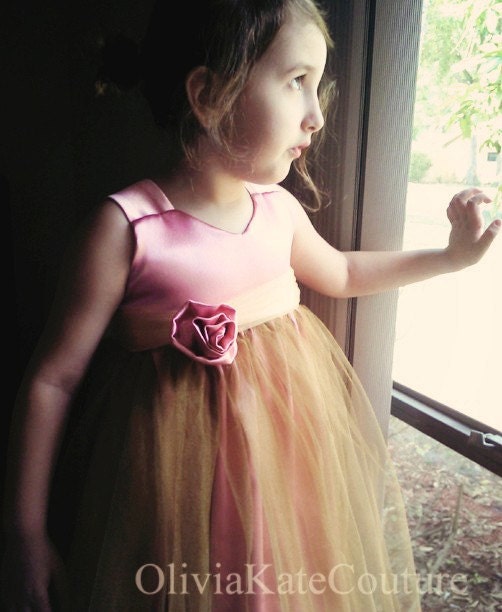 Antique Pink Wedding . Flower Girl