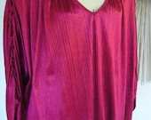 Vintage 1980s Mary McFadden Raspberry 2 pc Set