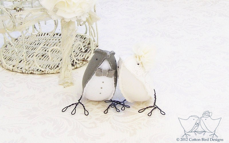 Wedding Decor Cake Fabric Love Birds Spring Summer Weddings 2013 Vintage inspired LINEN and LACE