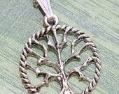 Tree of Life Necklace -  Womens Charm Necklace Antique Silver, Sale