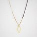 Jager - brass diamond on 14k gold filled and antique brass chain necklace - minimal jewelry gift women