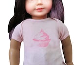 matching cupcake T-shirt for 18" doll