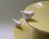 Cupcake Stands with Birds, Yellow