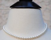 Bridal Necklace, White Pearl Necklace Single Strand, Bridal Jewelry, Classic Ivory Swarovski Pearl Wedding Necklace, Bridesmaids Jewelry