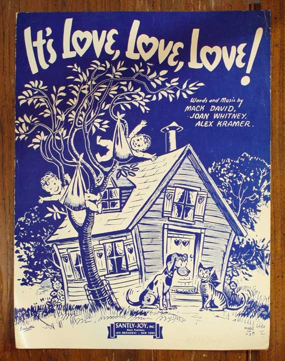 Vintage Sheet Music It's Love, Love, Love 1943 pop music