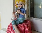 Vintage Pose Doll with Perfume Bottle Made in Japan