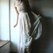 Chiffon Wedding dress in Ivory and blush pink - 100% silk hand dyed long gown - Custom Made