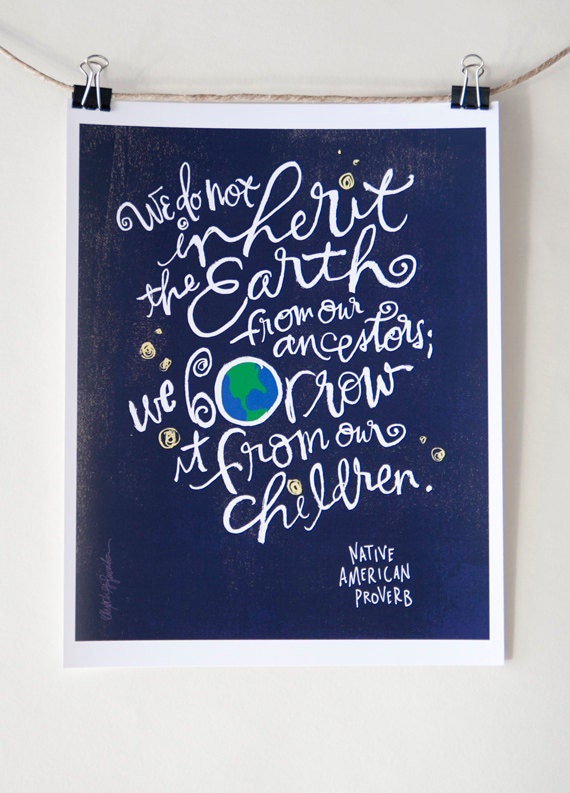 Native American Proverb - Digital Print Mini Poster