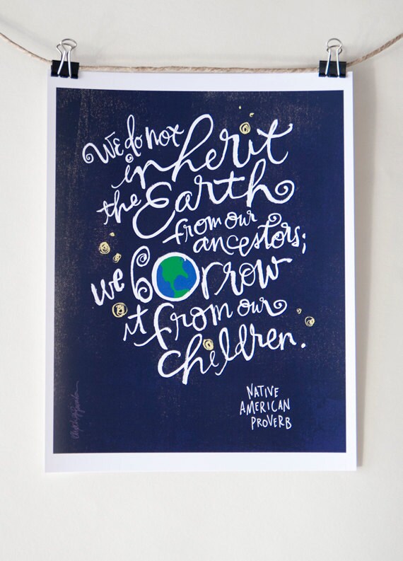 Native American Proverb - Digital Print Mini Poster