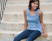 Women's summer tank top custom made in bamboo jersey