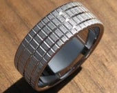 Titanium Woven Texture Ring