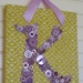 Baby Nursery Lavender Button Monogram on 8"x10" Canvas -- Your Choice of Fabric -- by Letter Perfect Designs