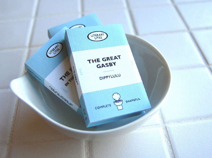Tiny book gag gift set -- Literary Lites II -- When the air thickens, so should the plot