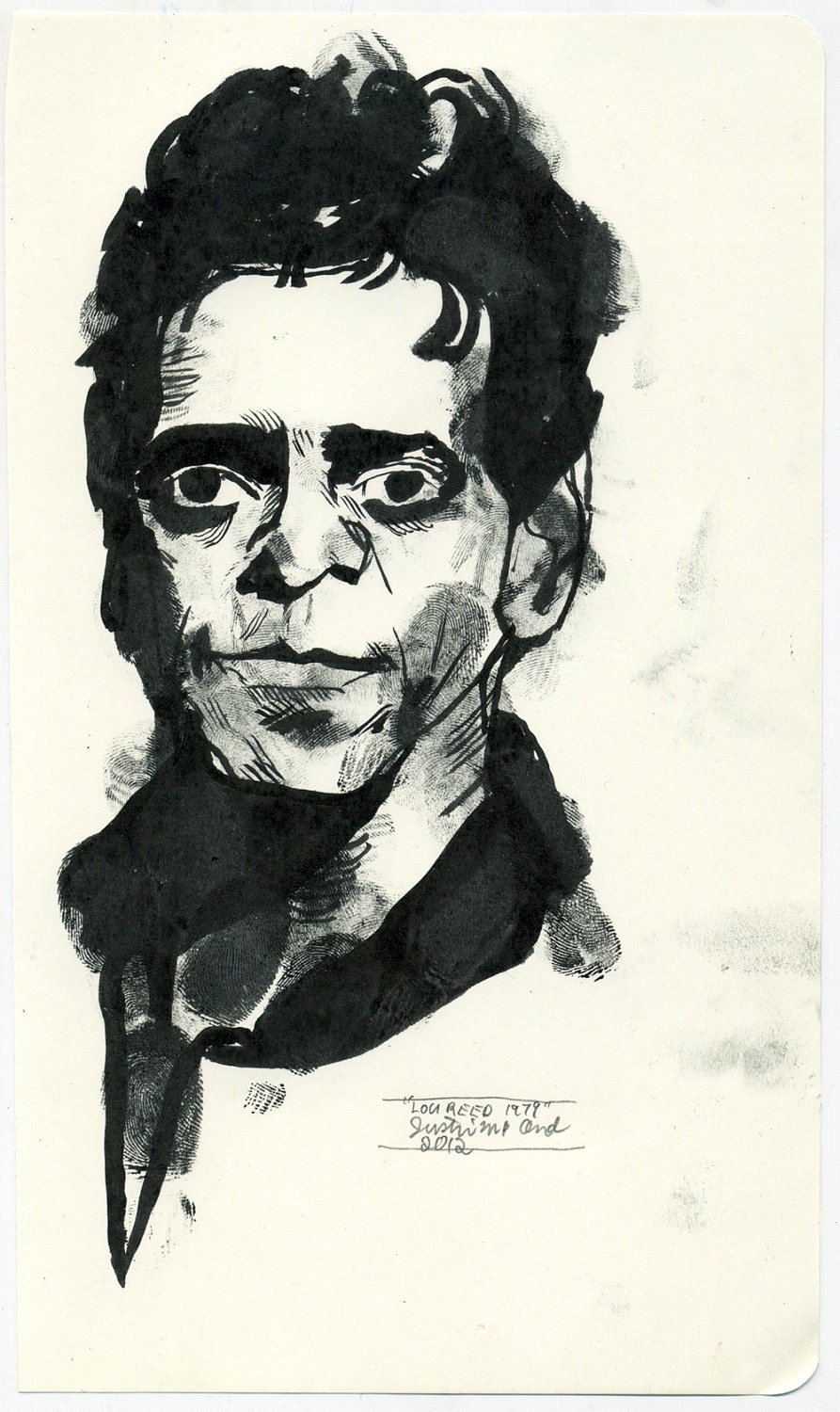 Lou Reed 1979 (original drawing, 2012)