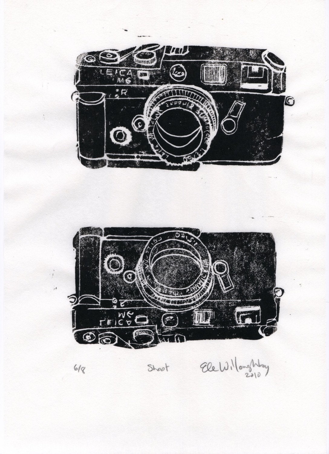 Shoot - Camera Linocut