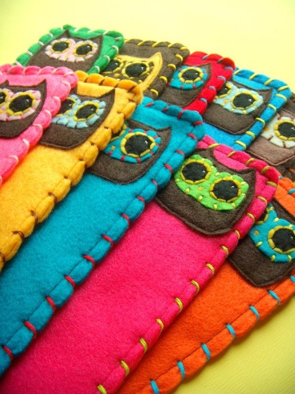Custom Owly Bookmark - Eco-friendly Felt Owl Bookmark in Your Choice of Colours