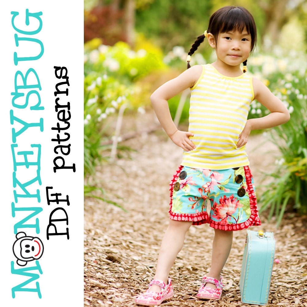 Sweet Sailor Ruffle Shorts PDF eBook Pattern i