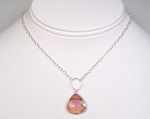 Mauve Purple Teardrop bridesmaid necklace, wine, spiced wine, merlot, berry, rose, burgundy, irridecent