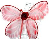 LIQUIDATION SALE Kaylee No.6 - Medium Fairy Wings in White and Red