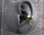 Chinese Coin Golden Ear Cuff - The Lucky Golden Coin by COGnitive Creations